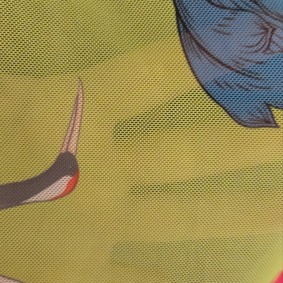 🌻NWOT, Sheer Colorful Patterned Scarf - Picture 4 of 4